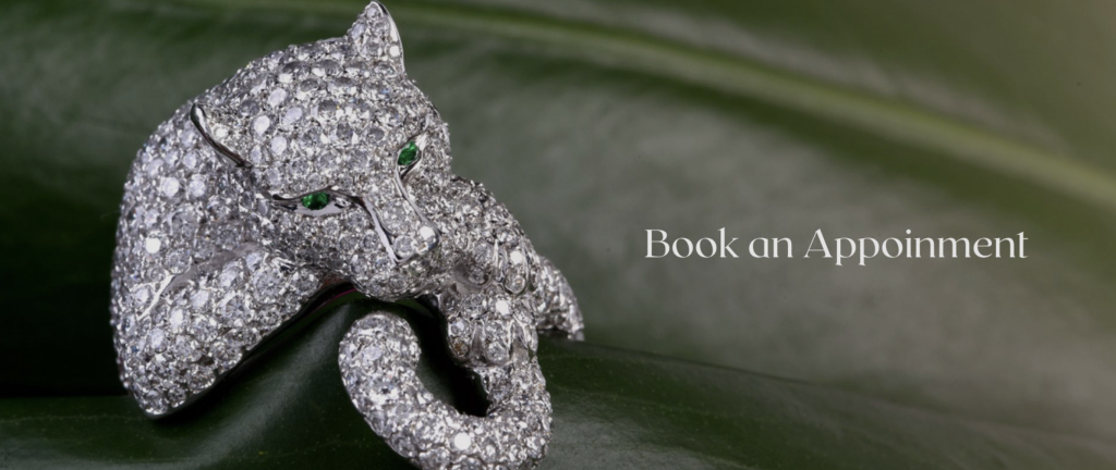 Virtual appointment for personalized jewelry consultation with Dover Jewelry Concierge, offering a complimentary 30-minute video session with expert recommendations on fine jewelry and engagement rings.